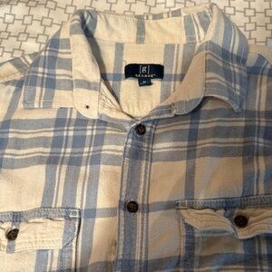 George Cream and Blue Checkered Shirt